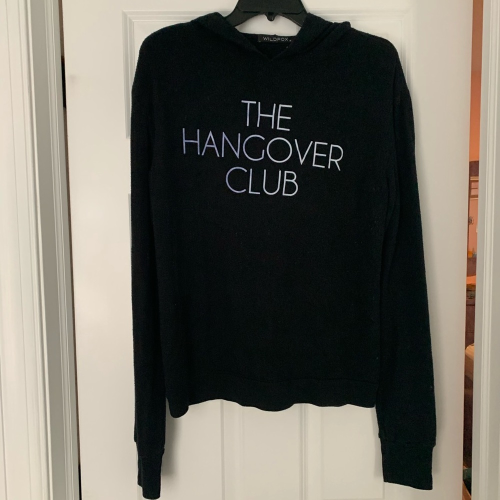 Wildfox Hangover Club Black Pullover Hoodie